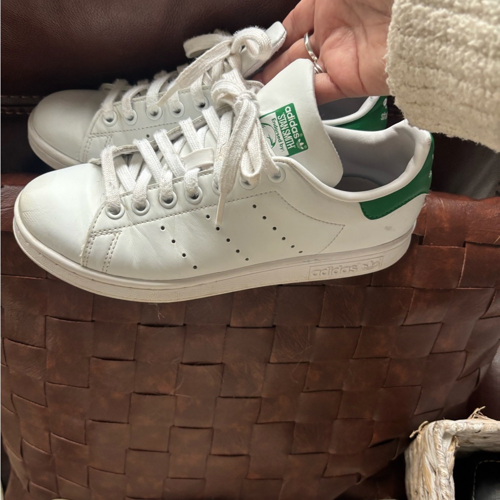Adidas White and Green Sneakers
